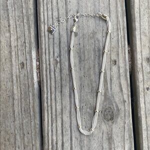 Anne Klein Silver tone multi strand Necklace